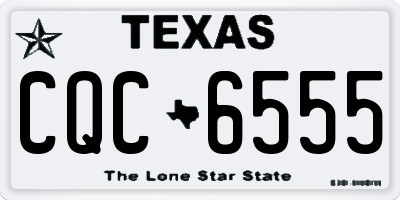 TX license plate CQC6555