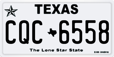 TX license plate CQC6558