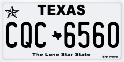 TX license plate CQC6560