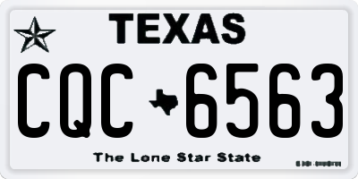 TX license plate CQC6563