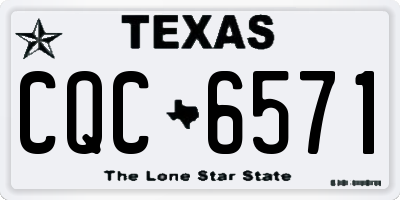 TX license plate CQC6571