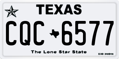 TX license plate CQC6577