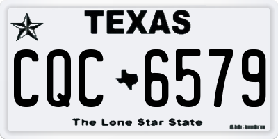 TX license plate CQC6579