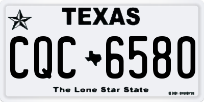 TX license plate CQC6580