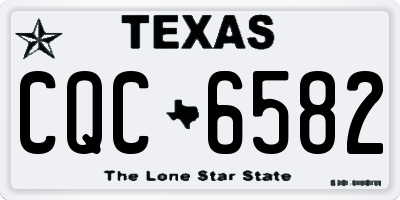 TX license plate CQC6582