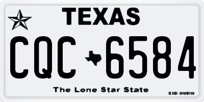 TX license plate CQC6584
