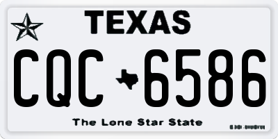 TX license plate CQC6586