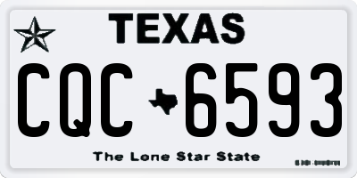 TX license plate CQC6593