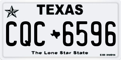 TX license plate CQC6596