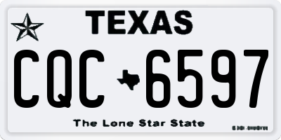 TX license plate CQC6597