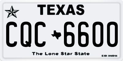 TX license plate CQC6600