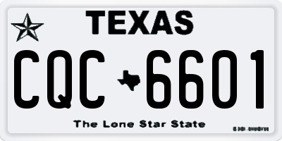 TX license plate CQC6601