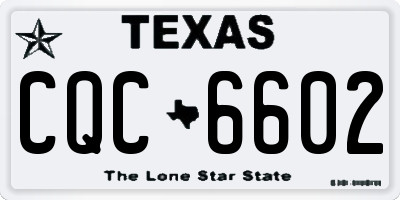 TX license plate CQC6602