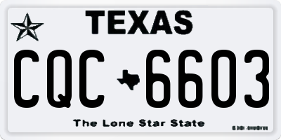 TX license plate CQC6603