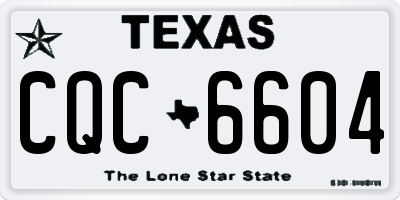 TX license plate CQC6604