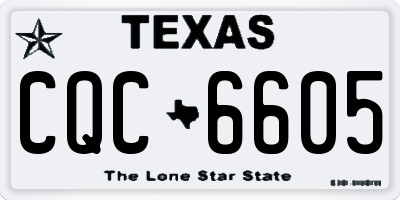 TX license plate CQC6605