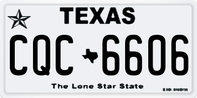 TX license plate CQC6606
