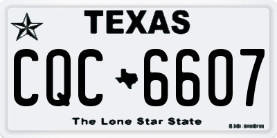 TX license plate CQC6607