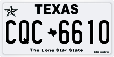 TX license plate CQC6610