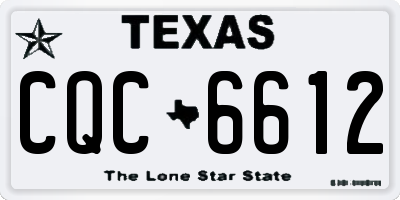 TX license plate CQC6612