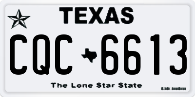 TX license plate CQC6613
