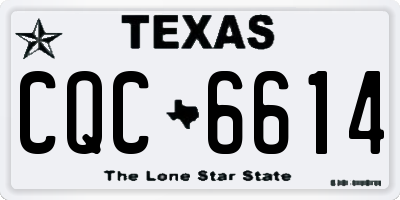 TX license plate CQC6614