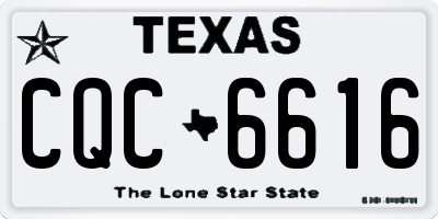 TX license plate CQC6616