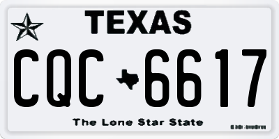 TX license plate CQC6617