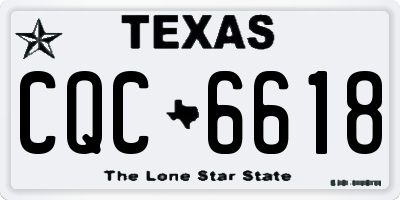 TX license plate CQC6618