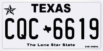 TX license plate CQC6619