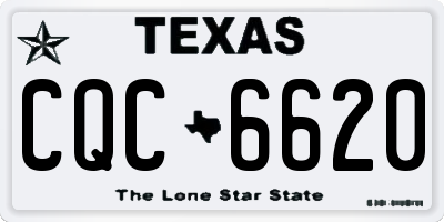 TX license plate CQC6620