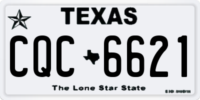 TX license plate CQC6621
