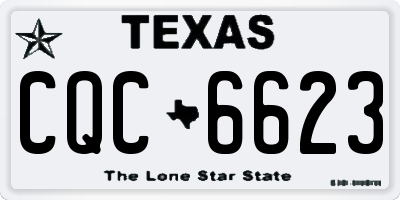 TX license plate CQC6623
