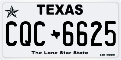 TX license plate CQC6625