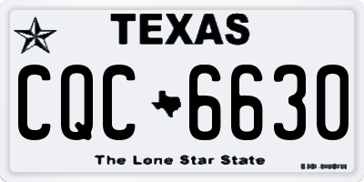 TX license plate CQC6630