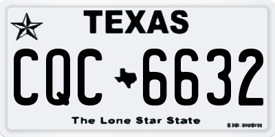 TX license plate CQC6632
