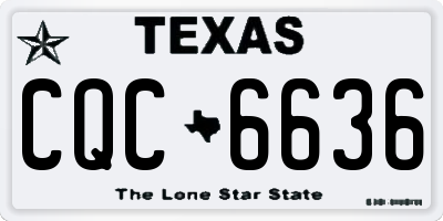TX license plate CQC6636