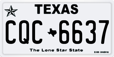 TX license plate CQC6637