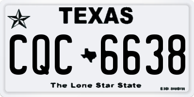 TX license plate CQC6638