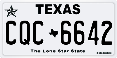 TX license plate CQC6642