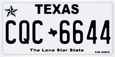 TX license plate CQC6644