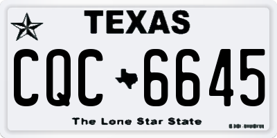 TX license plate CQC6645
