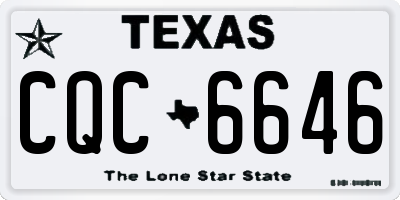 TX license plate CQC6646