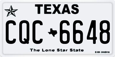 TX license plate CQC6648