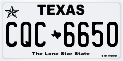 TX license plate CQC6650