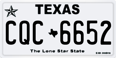 TX license plate CQC6652