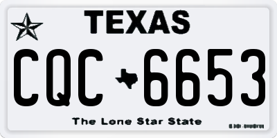 TX license plate CQC6653