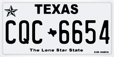 TX license plate CQC6654