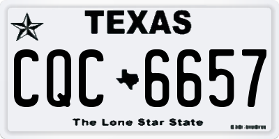 TX license plate CQC6657