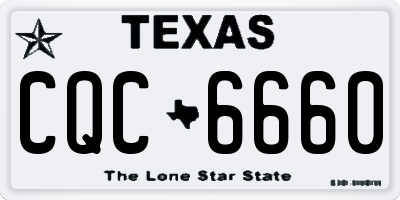 TX license plate CQC6660